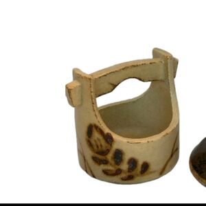 Ikebana Vintage Japanese Kiseto Ware Curved Ceramic Flower Tsuyukusa Vase Signed